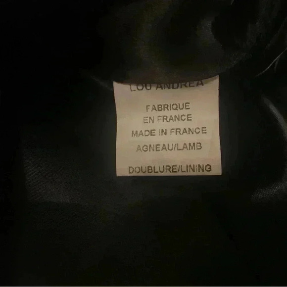 Lou Andrea Black Leather Dress V Neck Fit & Flare Short Mini Soft Lamb 40 M 8 - Picture 7 of 15